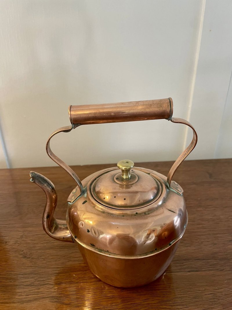 Antique Collection of Three Copper Kettles - Image 6